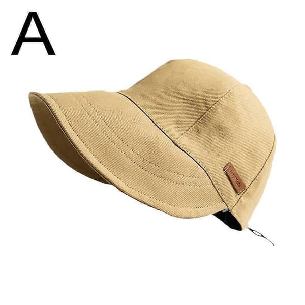 Vegansk solhatt - bred brem, UPF-beskyttelse, fiskerstil white