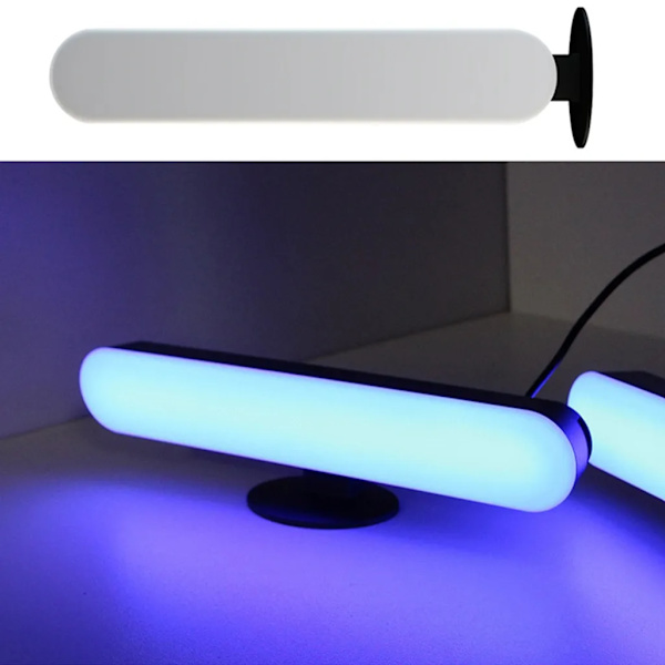 2 st röststyrda LED-ljusremsor RGB TV-bakgrundsbelysning Musiksynkroniseringsljusremsa Spellampor med fjärrkontroll
