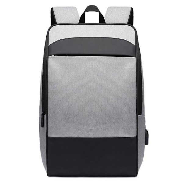 Men Anti Theft Laptop Backpack Large Capacity Waterproof USB Charging Backpack（Grey）