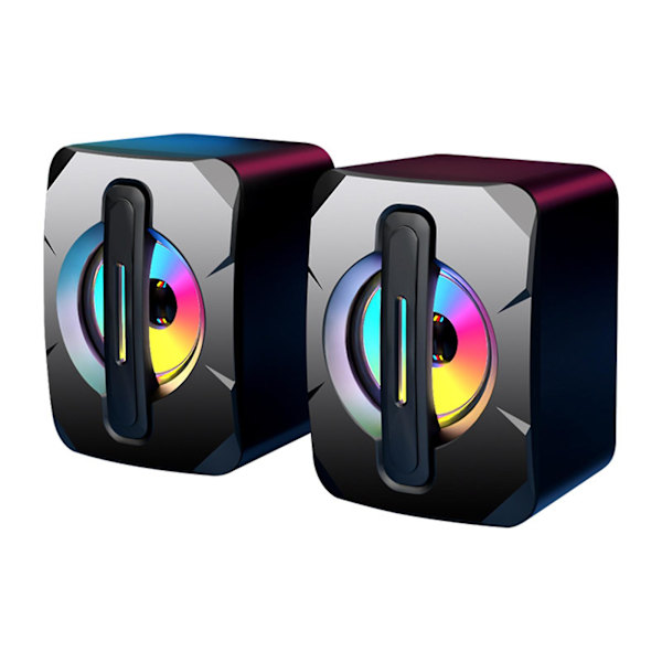 Lysutsendende datamaskin høyttaler USB mobiltelefon bærbar datamaskin skrivebord mini høyttaler Hifi stereolyd kabel subwoofer datamaskin lyd
