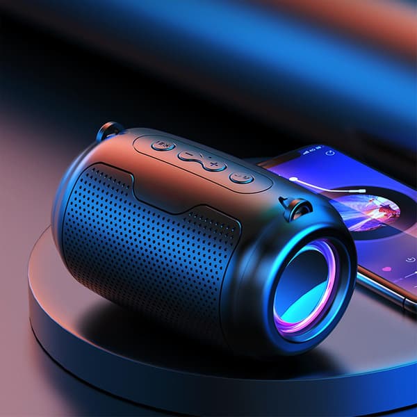 Mini høyttaler Bluetooth Kompakt bærbar Bluetooth-lyd, trådløs Bluetooth-høyttaler, bærbar høyttaler, stereolyd med LED-lysmodus