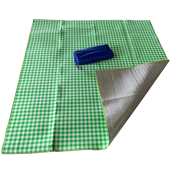 Picknickfilt Bärbar Strandfilt För Strand, Utomhus, Camping På Gräs（Grön）