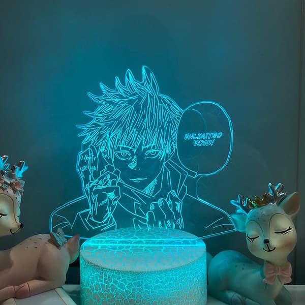 3D Anime Illusion Lampe Fjernkontroll 3D LED Natt
