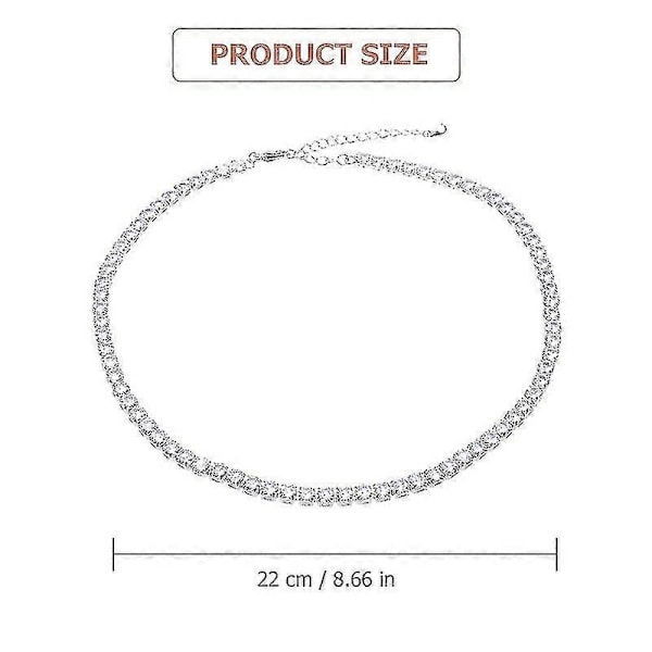 Glänsande Diamant Nyckelbenskedja Berlock Halsband Elegant Halsband