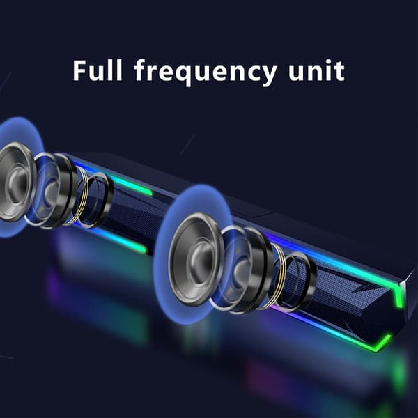 Computer Bluetooth-højttaler Dobbelthøjttalere RGB-lysudsendende Subwoofer Stereo Surround USB Stereo Computer TV Universal Lydsystem
