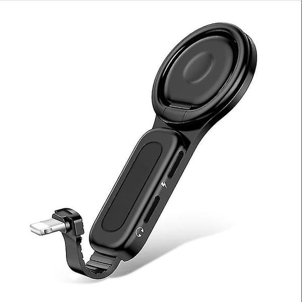 Apple Adapter Ring Spænde Lydkabel Kreativ Til Headset Opkald Apple Til 3.5mm（sort）