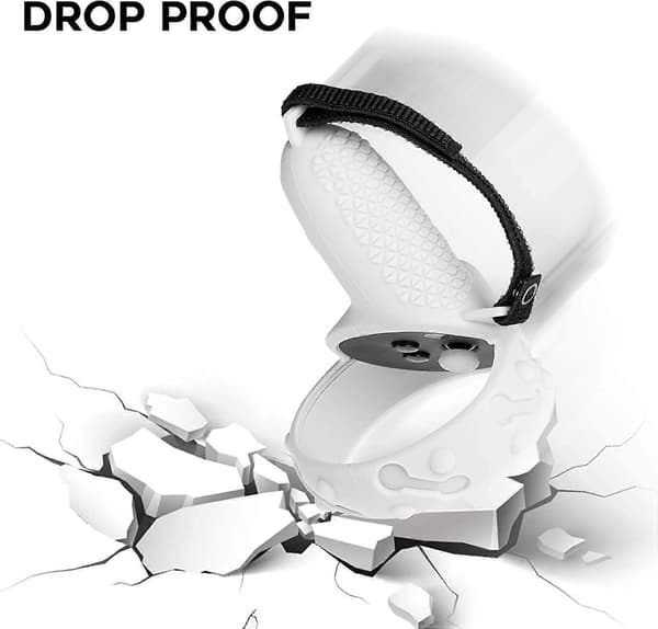(1 Set) Kompatibel med Oculus Quest 2 Touch Controller Full Grip Cover, 2 stycken Controller Caps, Halksäker och Anti-fall Skyddande Silikonhylsa med Ha