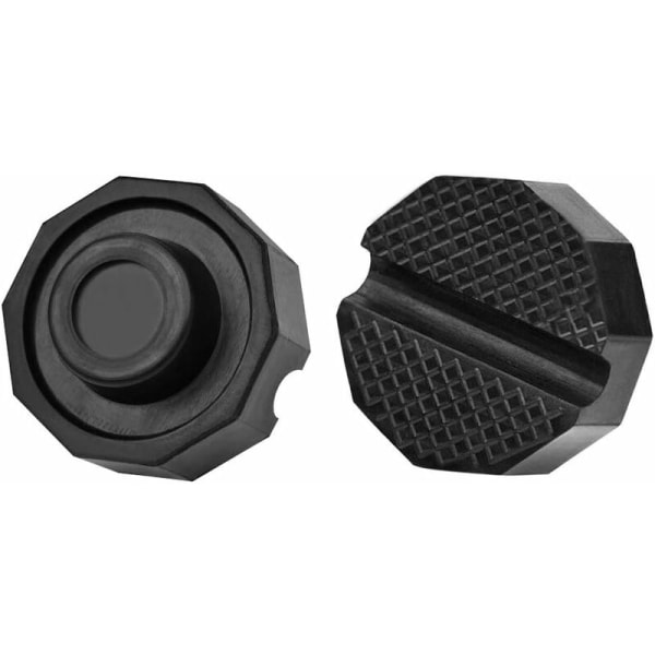 2st Universal Polyanjular gummijackdyna, gummibuffertblock, biltillbehör för hydrauliska domkrafter (svart)