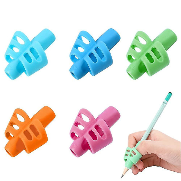 5-pack penngrepp för barn, skrivgrepp, pennhållare, skrivverktyg, handskrift, grepp