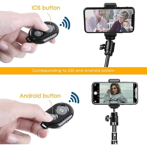 2st Bluetooth kamera fjärrkontroll-bluetooth fjärrkontroll för Iphone och Android-telefoner