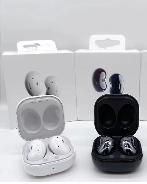 Svart/hvite trådløse ørepropper Bluetooth In-Ear med håndfri samtale-mikrofon