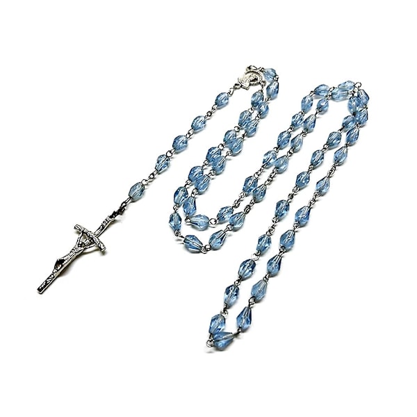 Catholic Cross Rosary Necklaces Women Religious Jewelry Christian Prayer Gift