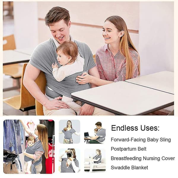 Bärsele, andningsbar bärsele unisex, ljusgrå