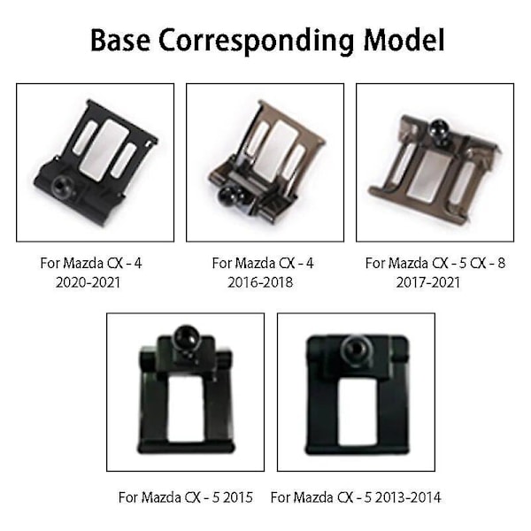 Elegant Bil Mobiltelefonholder Til Mazda Cx-4 Cx-5 Cx-8 2013-2022 Luftventilationsbeslag（Sort-02）