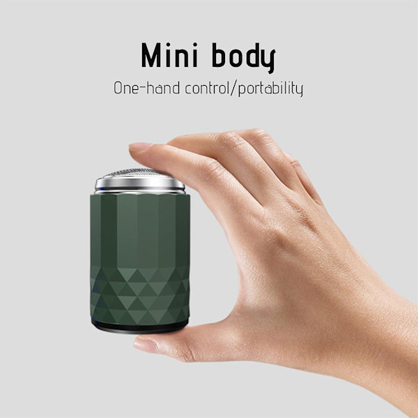 Mini bærbar elektrisk barbermaskin for menn Lommeformat bærbar barbermaskin USB oppladbar Mini elektrisk barbermaskin Egnet for hjem, bil, reise
