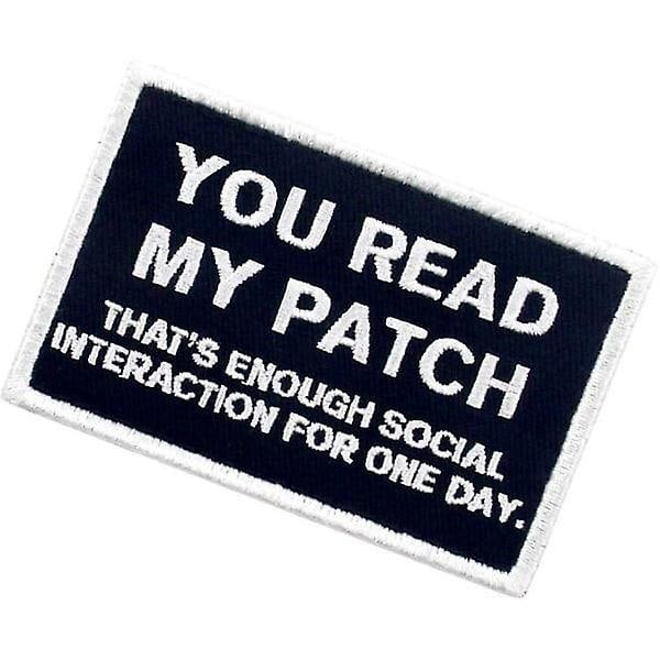 Du läser min patch, det räcker med social interaktion för en dags taktisk patch - broderad moralisk applikation
