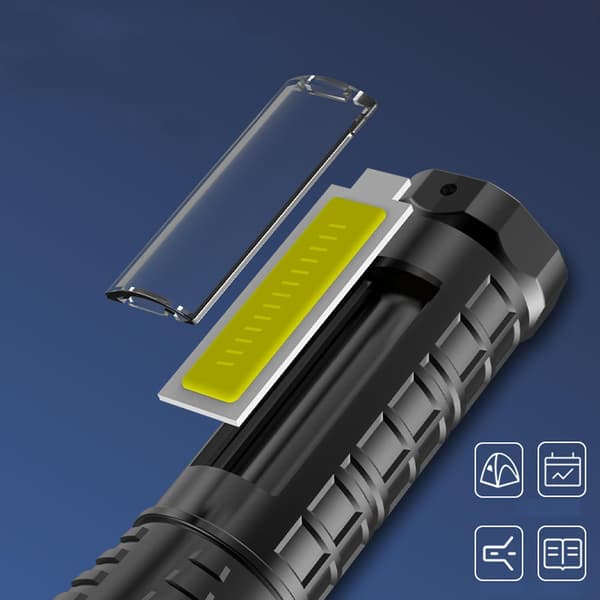 Erittäin kirkas LED-taskulamppu, zoomaava, ladattava taskulamppu, tehokas kädessä pidettävä taskulamppu（G）