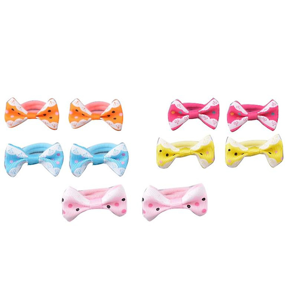 Elastiska hårband tecknad rosettform Scrunchy hästsvans hårrep för flicka（1）