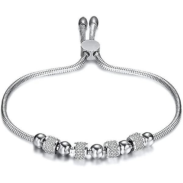 Jude Jewelers Justerbar kedja storlek pärlstav kubisk zirkonia armband