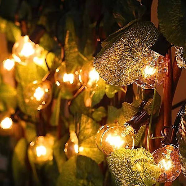 5,5 metrin 10 LED:n vedenpitävät ulkovalot, roikkuvat valopolttimot, juhliin, terassille, puutarhaan, hääkoristeluun