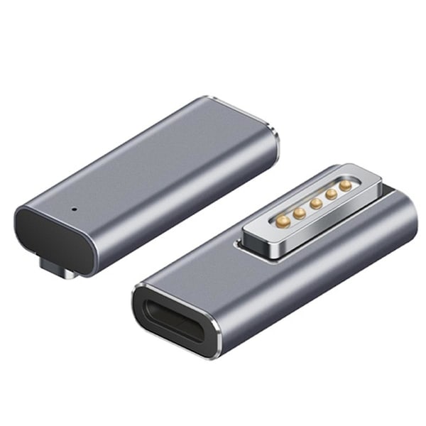 Magnetisk USB C-adapter Typ C/DC5521 till 2-kontakts PD Snabbladdningsadapter för /Pro（Som visas）
