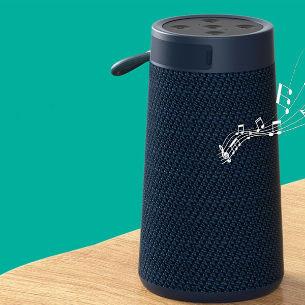 Bluetooth-högtalare - Trådlös, bärbar, ultralång standby, pluggbart subwoofer, stor volym (fri storlek, blå)