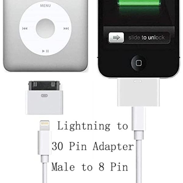 Lightning Till 30 Pin Adapter Hane Till 8- -pin Hona Kontakt Omvandlare Med Iphone