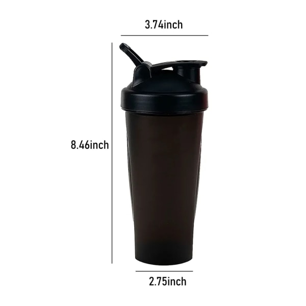 26 ounces proteinshakerflaska med loopshakerboll Läcksäker vattenflaska blender för före träning Utomhussport Gym Fitness
