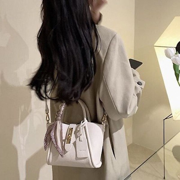 2022 Renfarvet blød læder crossbody taske til kvinder efterår ny casual firkantet håndtaske enkel mode kvindelig rejse casual tote