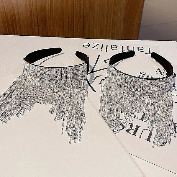 Diamant Hodebånd for Kvinner Rhinestone Fløyel Polstret Hodebånd Dusj Mote Hårbånd Krystall Hodeplagg
