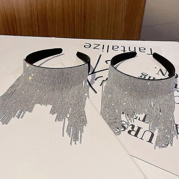 Diamanthårbånd for kvinner Rhinestone Fløyel Polstret Hårbånd Dusk Mote Hårbånd Krystall Hodeplagg