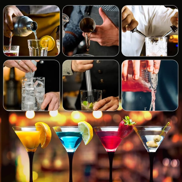 20st Cocktail Shaker Cocktail Set Present, Cocktail Shaker Bar Set Bar Tillbehör Cocktail Set 750ml Bartender