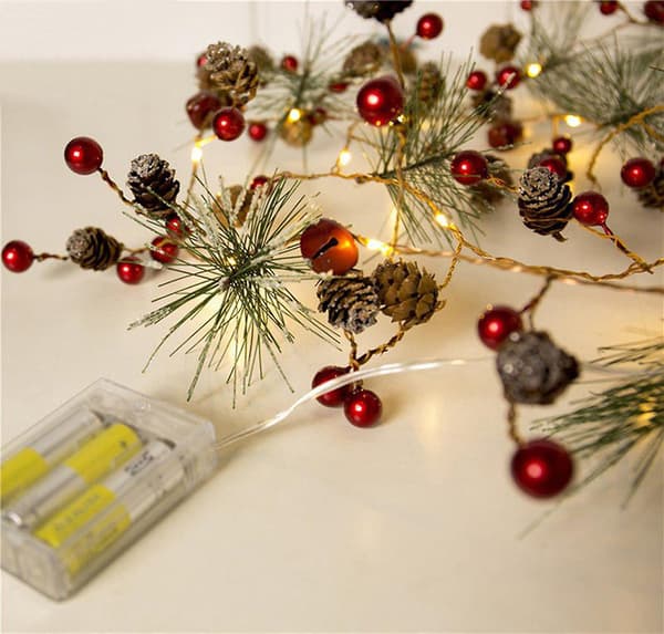Julepynt Julelys LED-lyskæde Kobbertrådslampe Indendørsbelysning