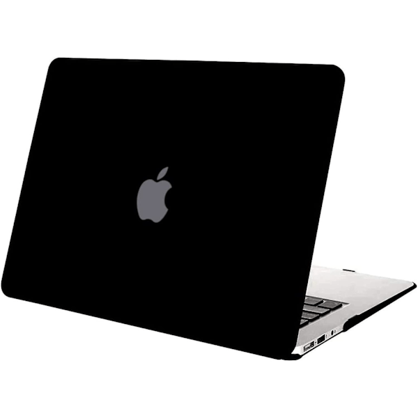 Kompatibel med Macbook Air 13 tum Skal (modeller: A1466 & A1369, äldre version 2010-2017 utgåva), Skyddande Plast Hårdskal, Svart