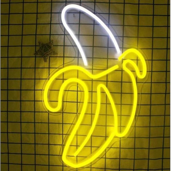 Banan Neonskyltar Led Neonljus Konstvägg Dekorativa ljus Neonljus för rumsvägg Barn sovrum
