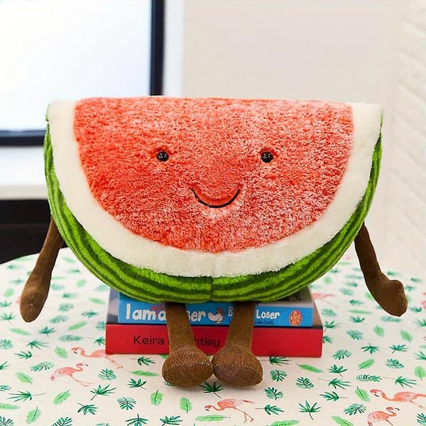 Tegneserie Cherry Expression Plysj Pute Frukt Vannmelon Dukke Simulering Dukke Batch（Cherry）