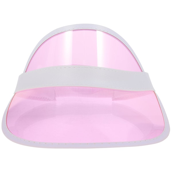 Solskygge Hat Farvet Solhat Dekorativ Udendørs Hat Bredskygget Solskygge Hat Plastik Solhat（Pink）