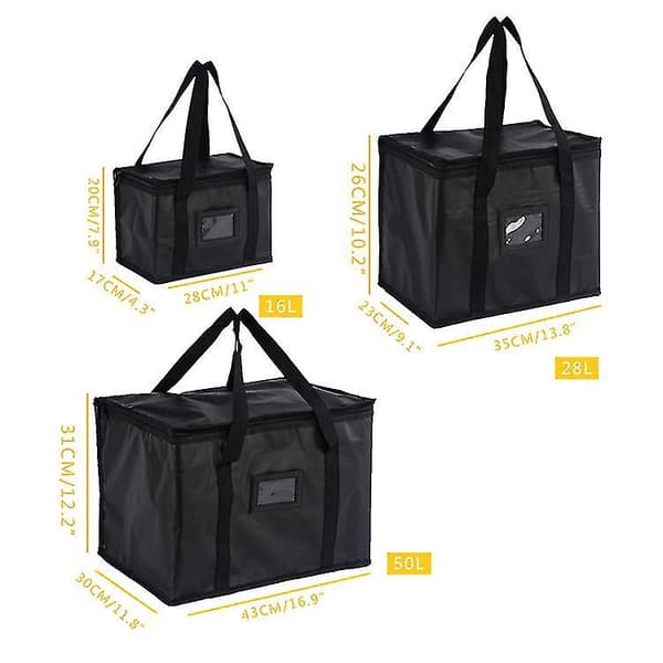 Isolerade matleveransväskor Takeaway Termisk Varm Kall Konstant Värme (50L)