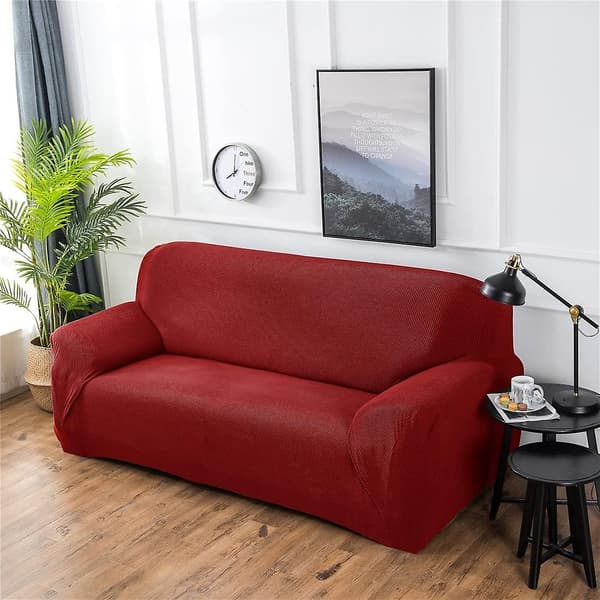 Stretch Sofa Overtræk Sofa Betræk, Universal Sofa Betræk til Armlæn Sofa (Sort, 1 Person)