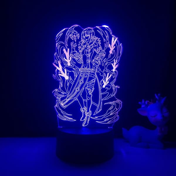 3D Illusion Lampe Anime Karakter LED Natlys m