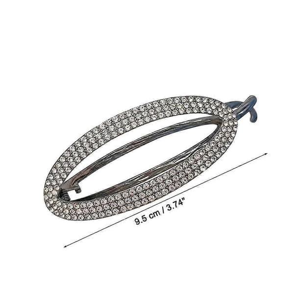 Hårklämma med strass - Enkel styling, mångsidig look, elegant detalj Black