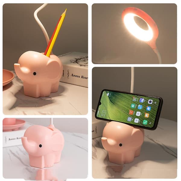 Tembr skrivebordslampe bordlampe ladeplugg dobbel-formål lære