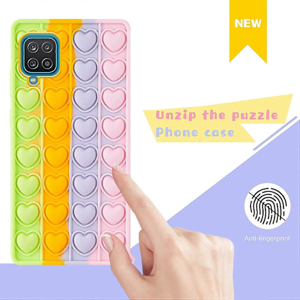 Trendigt och roligt fodral till Samsung Galaxy A12 5G, Silikon Cartoon Rolig Söt Cool Fidget Unik Snygg Designer Roligt Skyddande Fodral för Pojkar Flickor Kvinnor