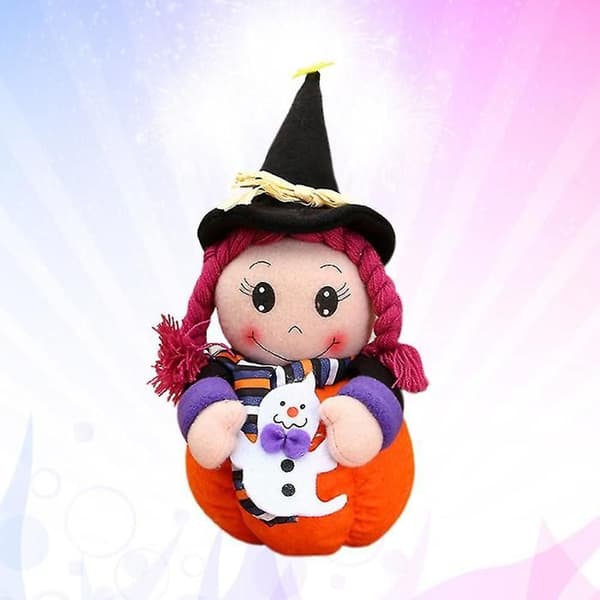 Halloween Bordsdekoration - Festlig Pumpa - Present - Plyschleksaker