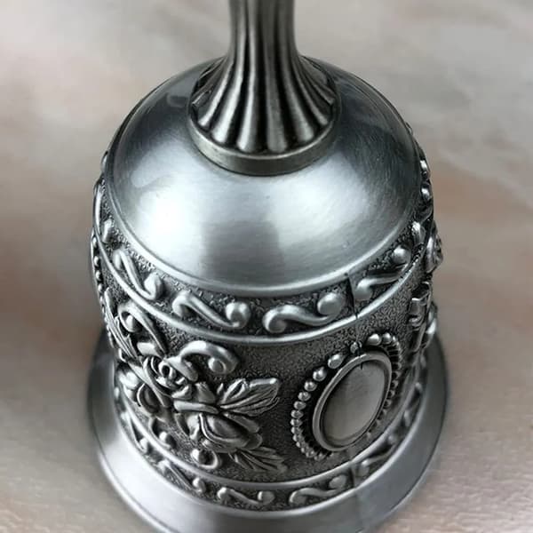 Handklocka klocka handbordsklocka receptionsklocka bordsklocka ringklocka (silver)