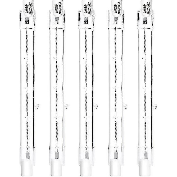 5 st R7s 118mm 400w Halogenlampa Blyertslampa Dimbar Ac 220-240v 7500lm J118 Linjär Halogenstrålkastare