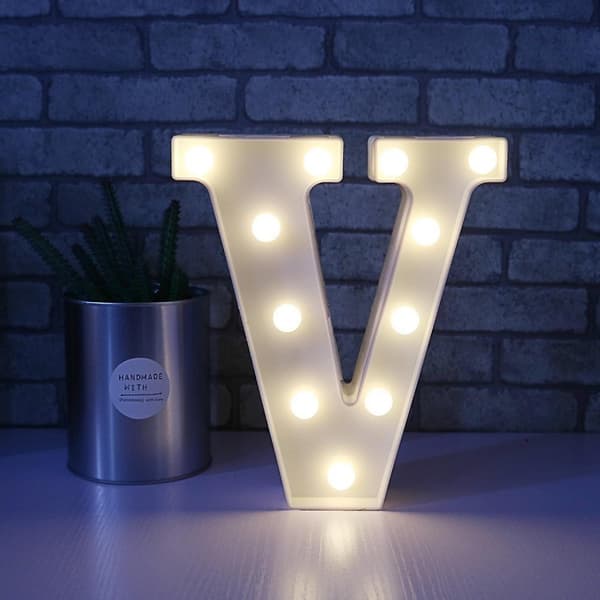 LED-lys nummer bokstavskilt for nattlys bryllup