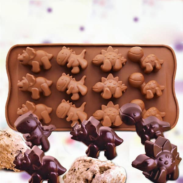 Dinosaur Silikone Fondant Form Kage Slik Gelé Chokolade Muffin Bageform