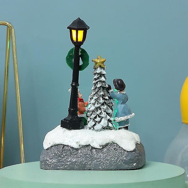 Julelysende ornament vakker gatelykt ferie statue
