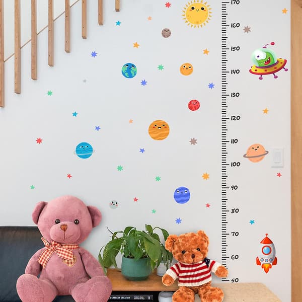 Kokoa mittaavien seinätarrojen sarja, seinäkoriste-seinätarra